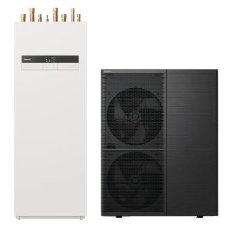   Panasonic "M" generáció (R290) T-CAP 1 fázisú MONOBLOKK hőszivattyú 12 kW + ALL-IN-ONE beltéri egység 120L HMV tároló, 1-fázis 3kW fűtőbetéttel (vezérlővel és CLOUD wifivel)
